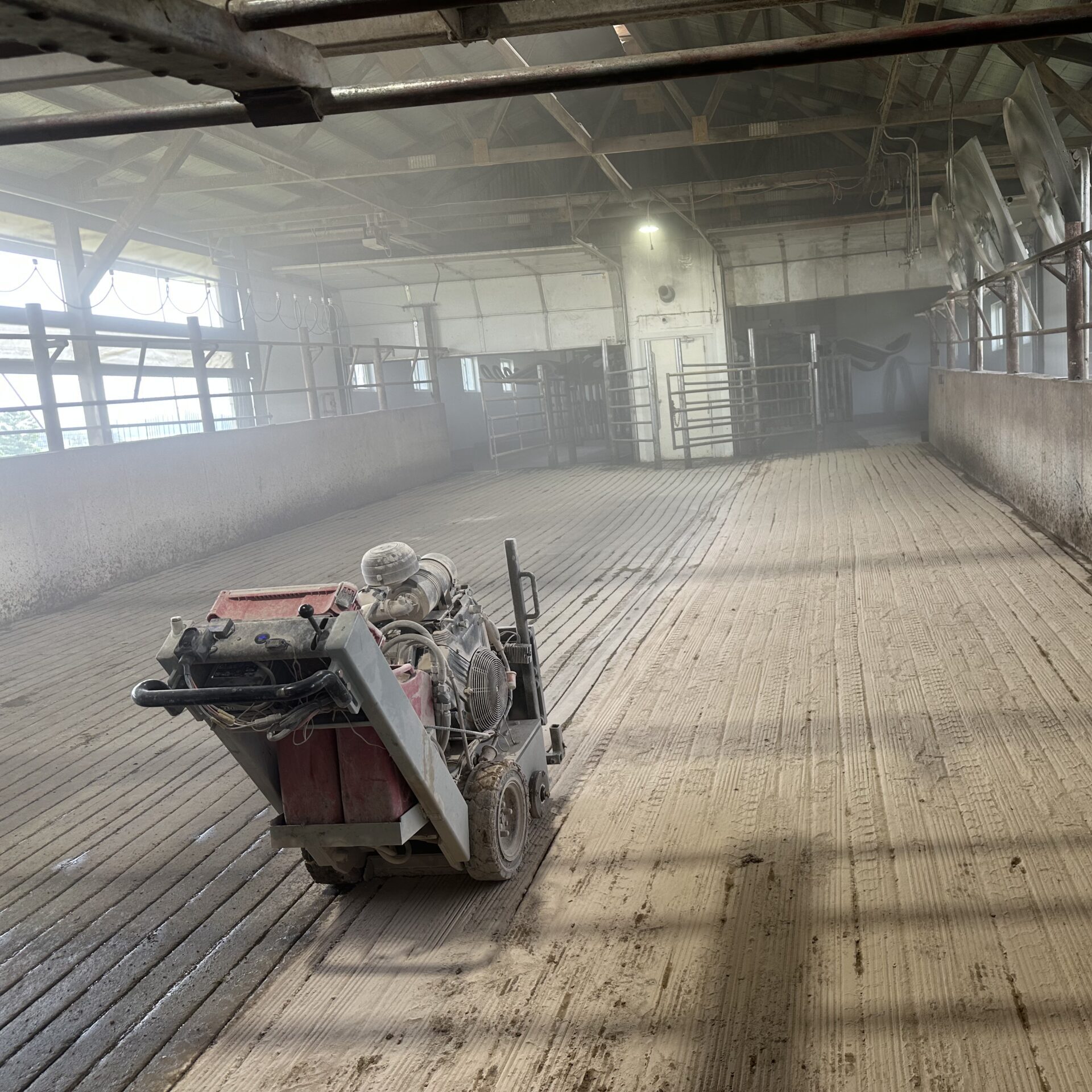 Rice Lake, WI - barn floor installation