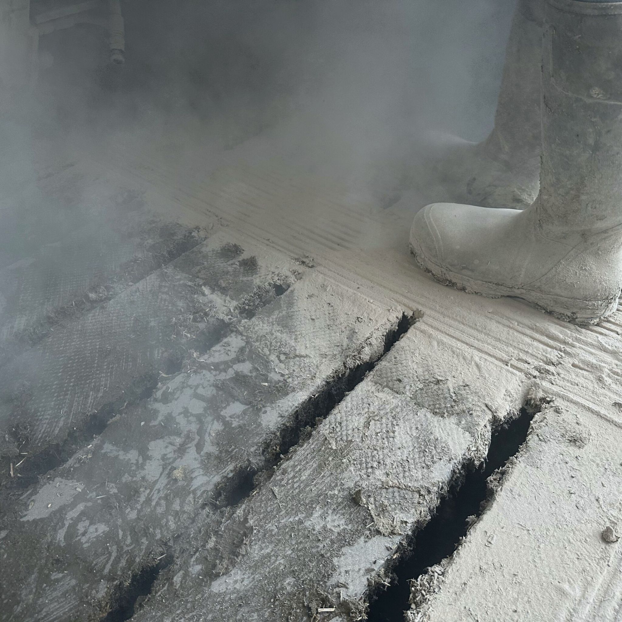 Barn floor replacement close-up Barron WI