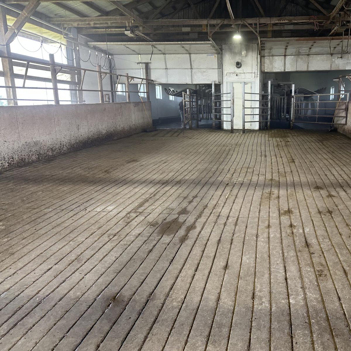a barn floor repair project in Cumberland, WI